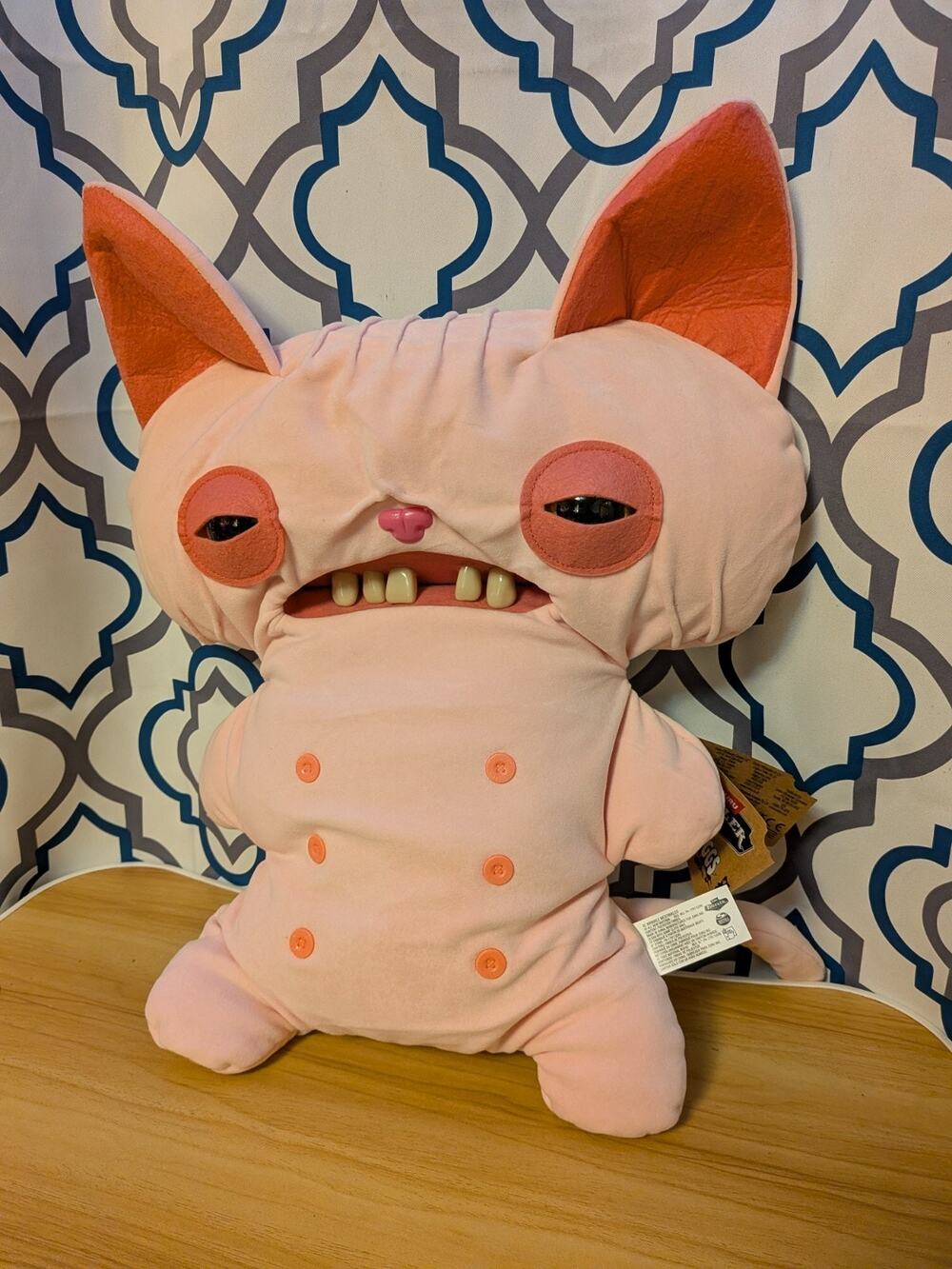 18” Fuggler Sphinx BIG FUGG Wrinkle McStinkles Cat Pink Plush W/tag